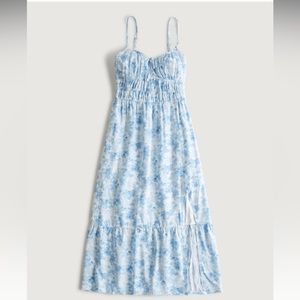 Hollester Channeled bodice midi dress